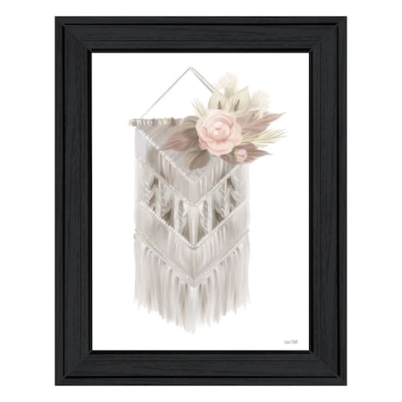 Homeroots BOHEMIAN MACRAME Black Framed Print Wall Art 530126