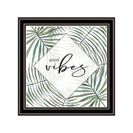 Homeroots GOOD VIBES Black Framed Print Wall Art 529744