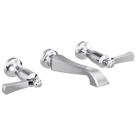 Delta Dorval Two Handle Wall Mount Bathroom Faucet Trim Only T3556LF-WL