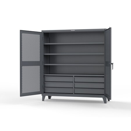 Strong Hold 7 GA Industrial Shop Table with 2 Drawers and UHMW Top T6036-2DB-UHMW