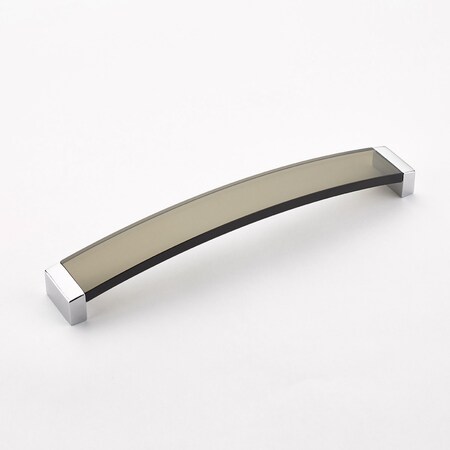 Schaub 6-5/16in Center to Center Positano Arch Smoke Cabinet Pull Polished Chrome Finish 321-26-SM