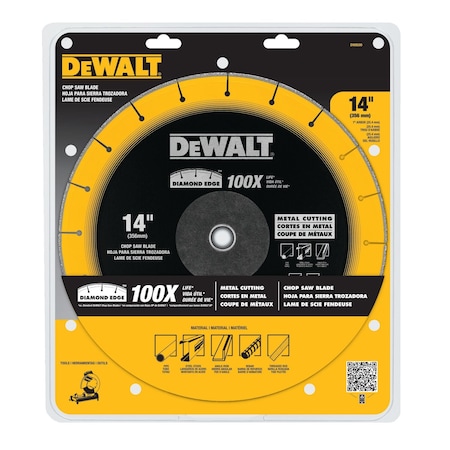 Dewalt 14" x 3/32" x 1" Diamond Edge Chop Saw Wheel DW8500