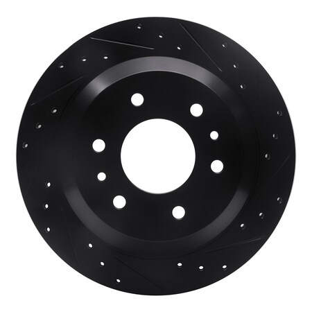 Dynamic Friction Co DFC Brake Rotor - Drilled and Slotted - Black 633-48045R