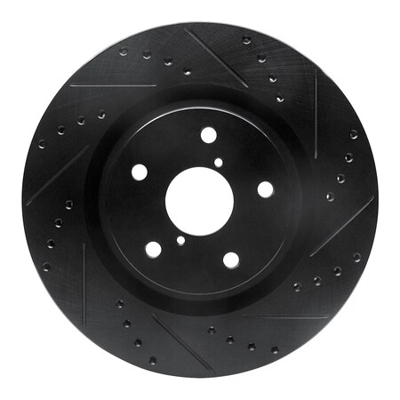 Dynamic Friction Co DFC Brake Rotor - Drilled and Slotted - Black 633-13045R