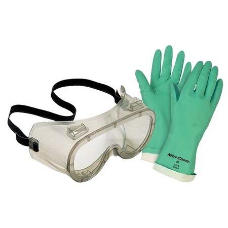 Safety Works Gloves and Goggles Kit, Clear SWX00137