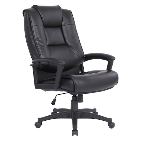 Office Star Products Exec Bonded Lthr Seating High Back Chair, Black EC5162-EC3