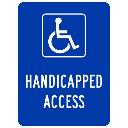 Lyle Handicapped Access with Graphic, 18x24, Engineer Grade, Blue G-10041-EG_18x24