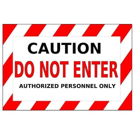 Piprd Do Not Enter Authorized Personnel Only Floor Sign, 8"x12" STCDNE812