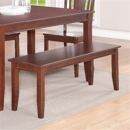 Latestluxury DU-WB-MAH Dudley Dining Bench with Wood Seat - Mahogany LA601825