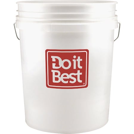 Do It Best 5 Gal. White Bucket with Red Logo 1123280