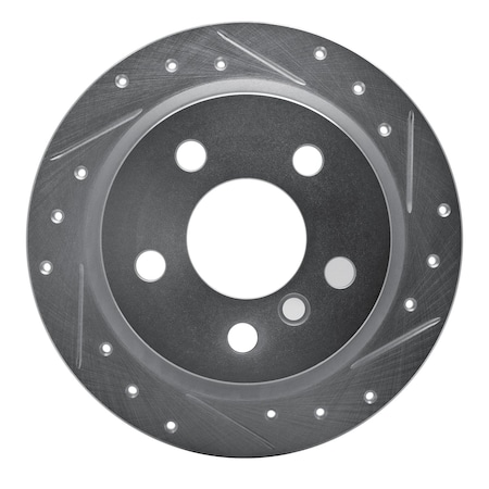 Dynamic Friction Co DFC Brake Rotor - Drilled and Slotted - Silver 631-32013R