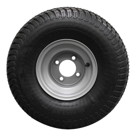 Antego 20 x 10-8 in Lawn Mower Tire & Wheel, 4 Ply, Silver / Grey, 4 PK A87000105003042010008