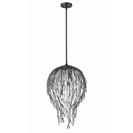 Z-Lite Gabriella Matte Black 6 Light Pendant 1957P18-MB