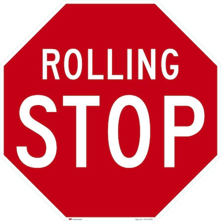 Lyle Rolling STOP, 30x30, Engineer Grade, Red G-15501-EG_30x30