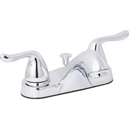 Home Impressions Polished Chrome 2-Handle Knob 4'' Centerset Bathroom Faucet with Pop-Up F512C033CP-JPA3