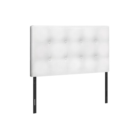 Homeroots White Faux Leather Upholstered Twin Headboard 490172