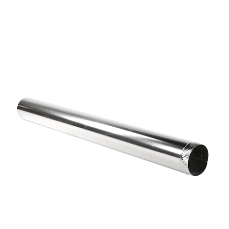 Gaf Master Flow 5 in. X 2 ft. 26 Guage Round Metal Pipe 26CP5X24