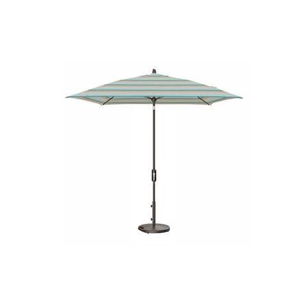 Treasure Garden 7.5 ft Square Patio Umbella, aluminum, fiberglass ribs, outdoor, Gateway Mist Stripe UM847SQ-00 58039 Gateway Mist Stripe