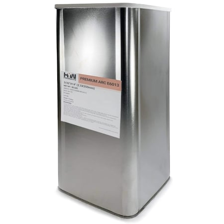 Hyw Products E6013 3/32in Premium Arc Stick Electrodes 14in Welding Rod Hermetically Sealed 50-Pound Can 46013332-50