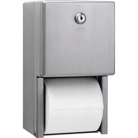 Bobrick Bobrick, Stainless Steel 2-Roll Tissue Dispenser, 6 1/16 X 5 15/16 X 11, Stainless Steel 2888
