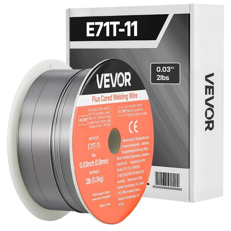 Vevor Flux Core MIG Welding Wire 0.03 in 2 LBS Gasless Mild Steel MIG Wire E71T-11