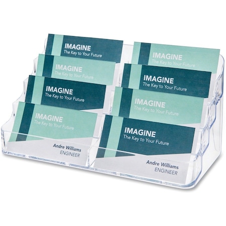 Deflecto Deflect-O 70801 Eight-Pocket Business Card Holder Capacity 400 Cards Clear 70801