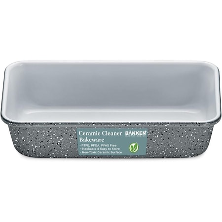 Bakken-Swiss Premium Loaf Pan, Aluminized Steel, Ceramic Non-Stick, PFOA PFAS Free, Even Heat, 9x4.7x2.3in Durable SBKCRSTBKMARLOF