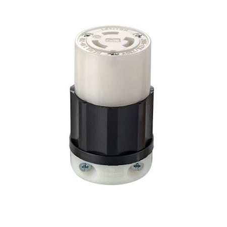 Ezgeneration Locking Connector, L10-20R, 30 A, 125/250V AC, Single Phase, 3 Pole, Screw Terminals, Black, White EZ2741906