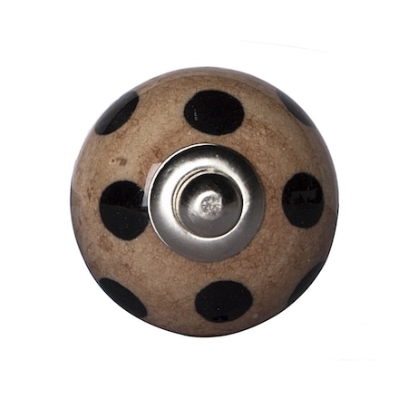 Homeroots Set of Eight Brown And Black Ceramic And Metal Drawer Pull Knobs, 8PK 544443