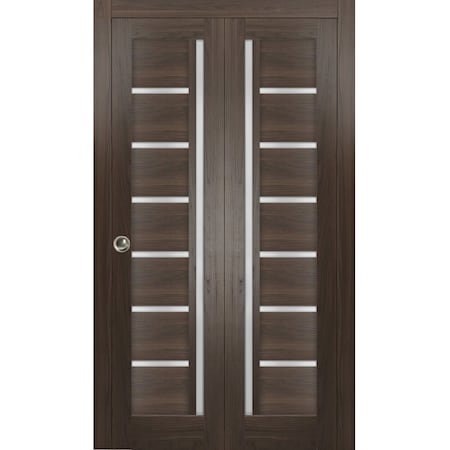 Sartodoors Sliding Closet Bi-fold Doors Solid Core Modern Interior QUADRO4088BF-CA-56 x 96 (2* 28x96)