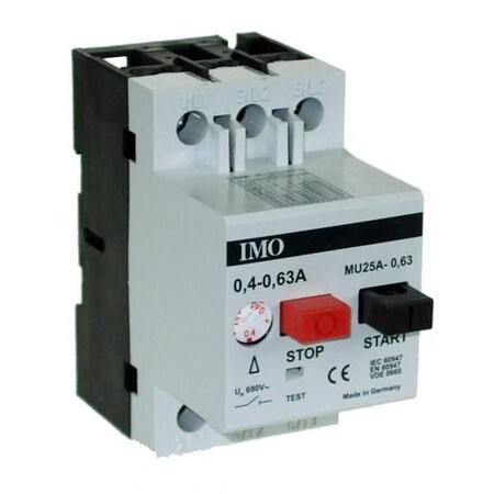 Imo Automation Manual Motor Starter 0.4 To 0.63 Amps MU25A0.6