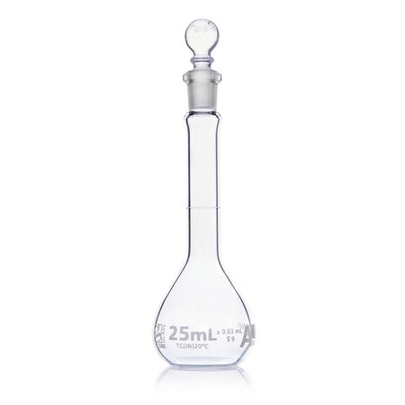 Globe Scientific Volumetric Flask, Colorless, 11 mm H, PK6 8200025