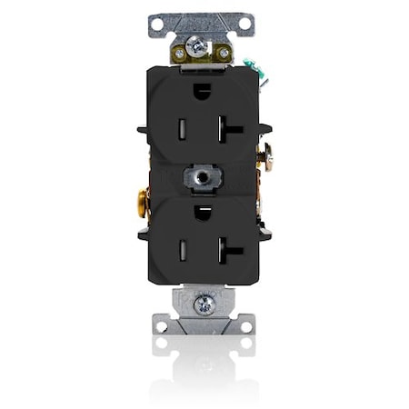 Leviton Plugs&Rcptcls, 20A, 125VAC, Blk, PBT, PK1 T5362-E