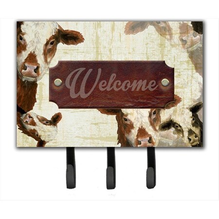 Carolines Treasures Welcome Cow Leash Or Key Holder SB3065TH68