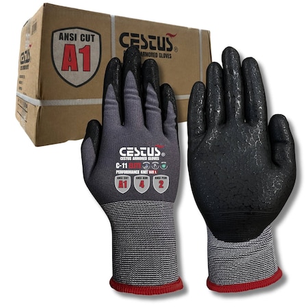 Cestus Nitrile Coated Gloves, S 1 PR C11e-S