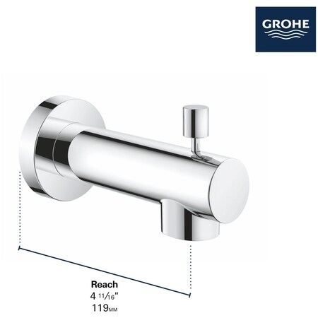 Grohe Brass Tub Spout in Matte Black 133662431