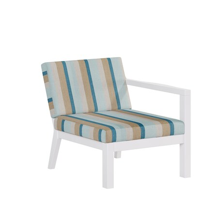 Polybird BREEZE DEEP SEAT SECTIONAL PIECE LEFT CHAIR        WHITE POLYBIRD P101-WT-GAMI