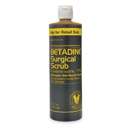 Betadine Surgical Scrub Solution 7.5% Strength Povidone-Iodine, NS, 4 oz Bottle, 36PK 1257423_CS
