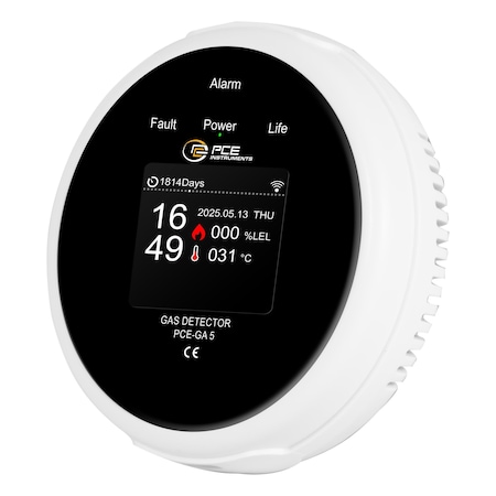 Pce Instruments Gas detector, 0-100% LEL with Wi-Fi, 5-year sensor life and 70 dB alarm PCE-GA 5