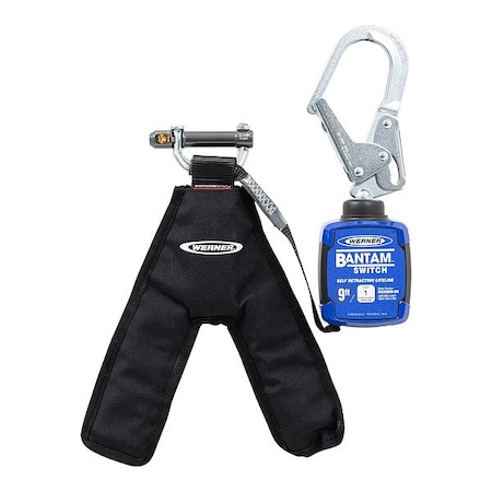 Werner R5308 Self-Retracting Lifelines, Quick-Connect, Aluminum, 1 Leg(s), 400 lb Weight Capacity R530809-SR