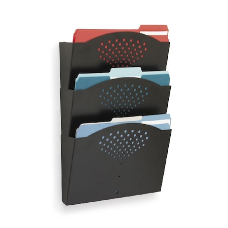 Roomfactory Triple Letter Size Steel Wall File - Black RO3757034