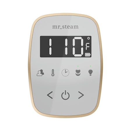 Mr. Steam TempoFlex Steam Shower Control and Steamhead in White Brushed Bronze AIRTWH-BB