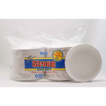 Abco Super Strong Coated Paper Plate 9" White Coated Heavy Duty 13677