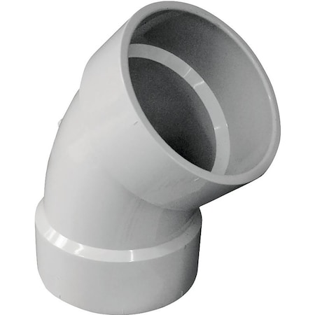 Canplas CANPLAS 192506 Sanitary Elbow, 6 in Hub, 6 in Hub, 45 deg, White 192506