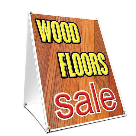 Signmission Wood Floors Sale, 24 Inch x 18 Inch A-frame Yard Sign, Plastic Sign SBC-1824-Wood Floors Sale