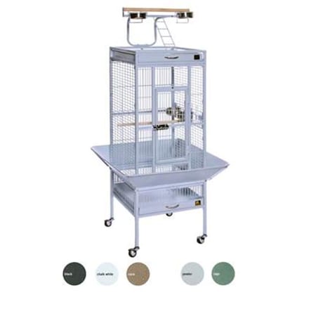 Prevue Pet Products 18 in. x 18 in. x 57 in. Wrought Iron Select Cage - Pewter 3151W