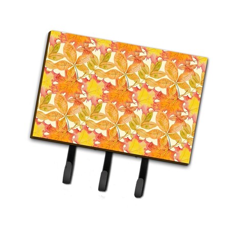 Carolines Treasures Fall Leaves Watercolor Leash or Key Holder, 6 x 2 x 9 in. BB7497TH68