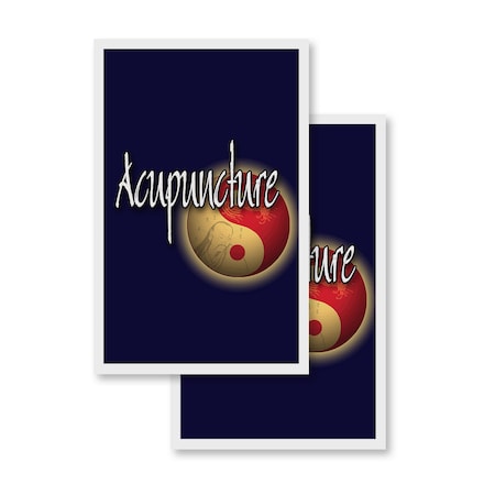 Signmission Acupuncture, Vinyl Decals Only 24 Inch x 36 Inch, Vinyl Decal, 2PK DSB-2436-2PACK-Acupuncture