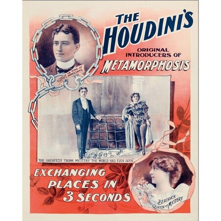 Homeroots The Houdini's Metamorphosis Vintage Magic Unframed Print Wall Art 393328