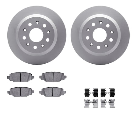 Dynamic Friction Co DFC GEOSPEC Coated Rotor- Heavy Duty Brake Pad includes Hardware 4412-42033